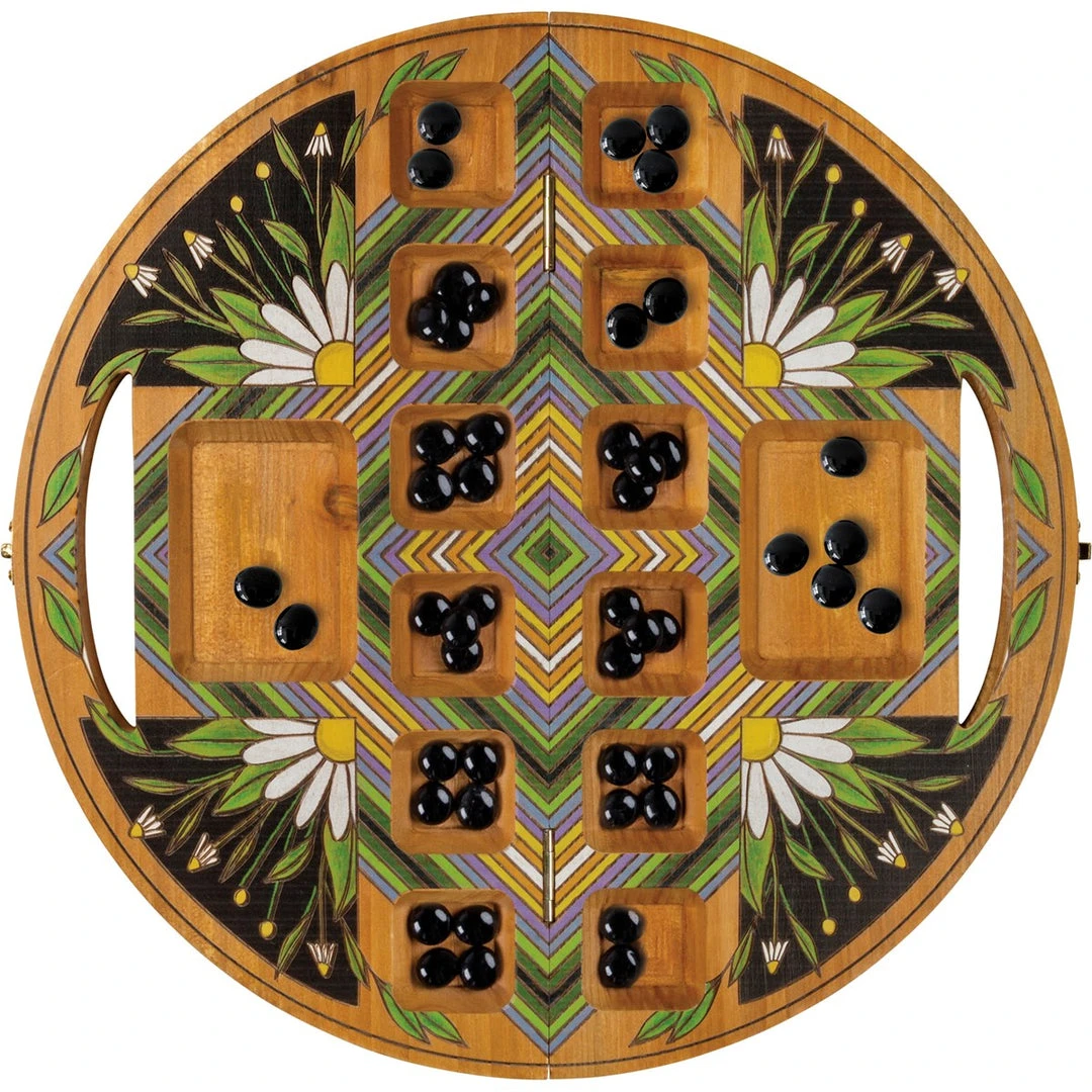 Patina Stores Wooden Mancala Game 3 Patina Stores Wooden Mancala Game