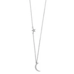 Patina Stores Star & Crescent Moon Necklace Jewelry