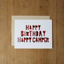 Patina Stores Happy Camper Birthday Card Cards & Wrap