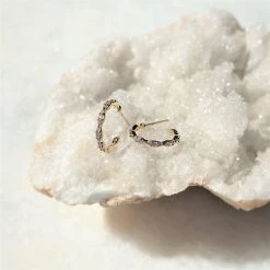 Patina Stores Jewelry Tiny Pave Hoops