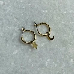 Patina Stores Jewelry Star & Moon Huggie