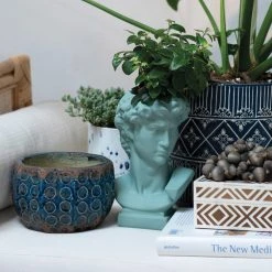 Patina Stores Turquoise Greek Man Vase