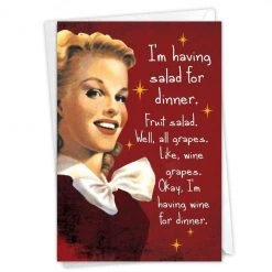 Patina Stores Wine For Dinner Birthday Card Cards & Wrap