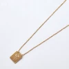 Patina Stores Gold Rose Bar Pendant Necklace Jewelry