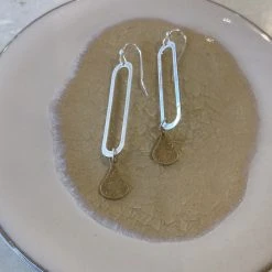 Patina Stores Jewelry Silver With Gold Teardrop Earrings