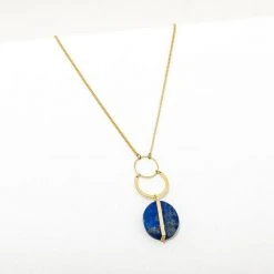 Patina Stores Lapis Gemstone Pendant Necklace