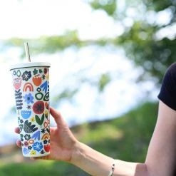 Patina Stores Outdoor Fun Abstract Floral Tumbler