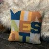 Patina Stores Abstract Minnesota Pillow - Brown & Blue