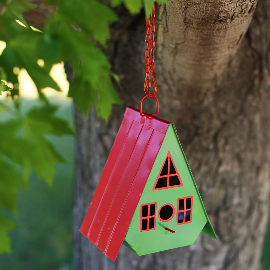 Patina Stores Large Green A-Frame Bird House Garden Patina Stores Large Green A-Frame Bird House Garden