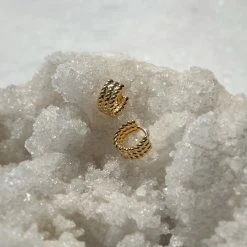 Patina Stores Gold Triple Twist Huggie