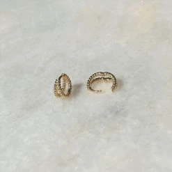 Patina Stores Gold Double Twist Huggie Jewelry 3 Patina Stores Gold Double Twist Huggie Jewelry