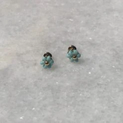 Patina Stores Blue Daisy Earrings Jewelry