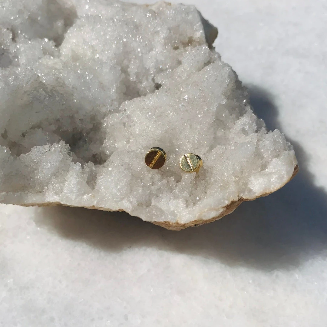 Patina Stores Gold Bolt Earrings 1 Patina Stores Gold Bolt Earrings