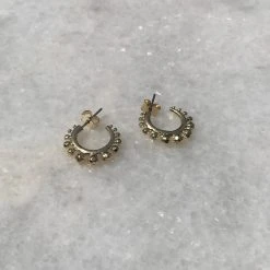 Patina Stores Jewelry Gold Dot Hoop Earrings