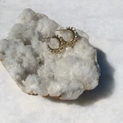 Patina Stores Jewelry Gold Dot Hoop Earrings