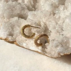 Patina Stores Jewelry Textured Gold Hoop