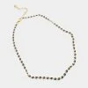 Patina Stores Dainty Black Enamel Chain Necklace