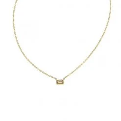 Patina Stores Crystal Rectangle Necklace Jewelry