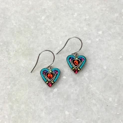 Patina Stores Multicolored Heart Earring Jewelry