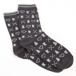 Patina Stores Women's Silver Metallic MN Sock Accessories