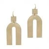 Patina Stores Matte Gold Metal Arch Earring Jewelry
