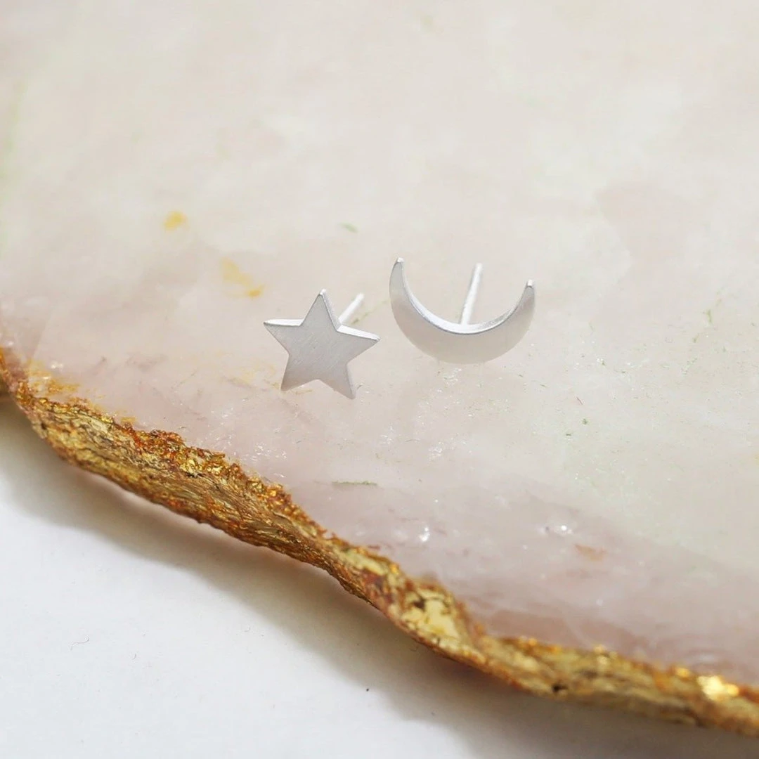 Patina Stores Jewelry Star & Moon Post Earring Patina Stores Jewelry Star & Moon Post Earring