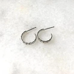 Patina Stores Jewelry Silver Chain Hoop Earring