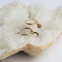 Patina Stores Jewelry Star & Moon Huggie