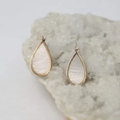 Patina Stores Brushed Teardrop Earring
