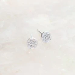 Patina Stores Tiny Pave Disc Earring