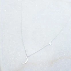 Patina Stores Star & Crescent Moon Necklace Jewelry