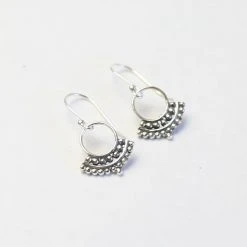 Patina Stores Jewelry Silver Dot Hoop Earring
