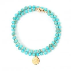 Patina Stores Turquoise Lotus Wrap Bracelet Jewelry
