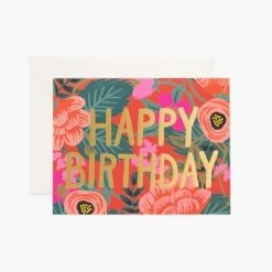 Patina Stores Cards & Wrap Poppy Birthday Card