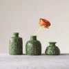 Patina Stores Decor Green Leaf Embossed Vase
