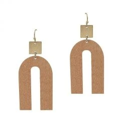 Patina Stores Jewelry Natural Wooden Arch Earring