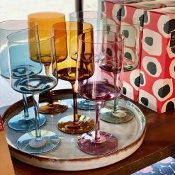 Patina Stores Entertaining Colorful Wine Glasses