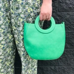 Patina Stores Accessories Green Circle Handle Purse