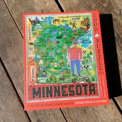 Patina Stores Minnesota Watercolor Map Puzzle