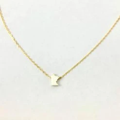 Patina Stores Tiny Mixed Metal MN Necklace