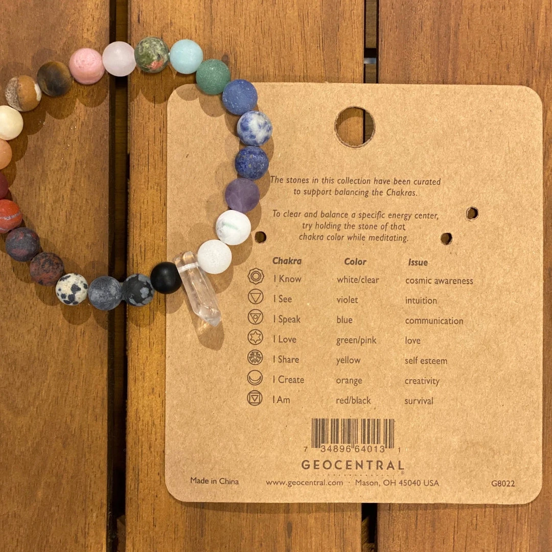 Patina Stores Jewelry Chakra Beaded Bracelet With Crystal Patina Stores Jewelry Chakra Beaded Bracelet With Crystal