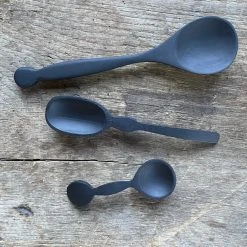 Patina Stores Kitchen Hand-Carved Black Acacia Wood Spoons