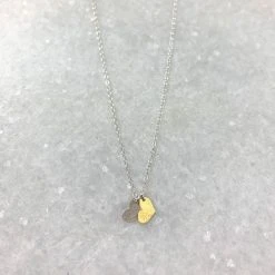 Patina Stores Mixed Metal Tiny Hearts Necklace Jewelry