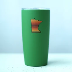 Patina Stores Outdoor Fun Minnesota Stripe Green Tall 20oz Tumbler