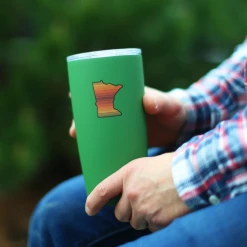 Patina Stores Outdoor Fun Minnesota Stripe Green Tall 20oz Tumbler