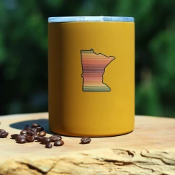 Patina Stores Minnesota Stripe Yellow Low 10oz Tumbler
