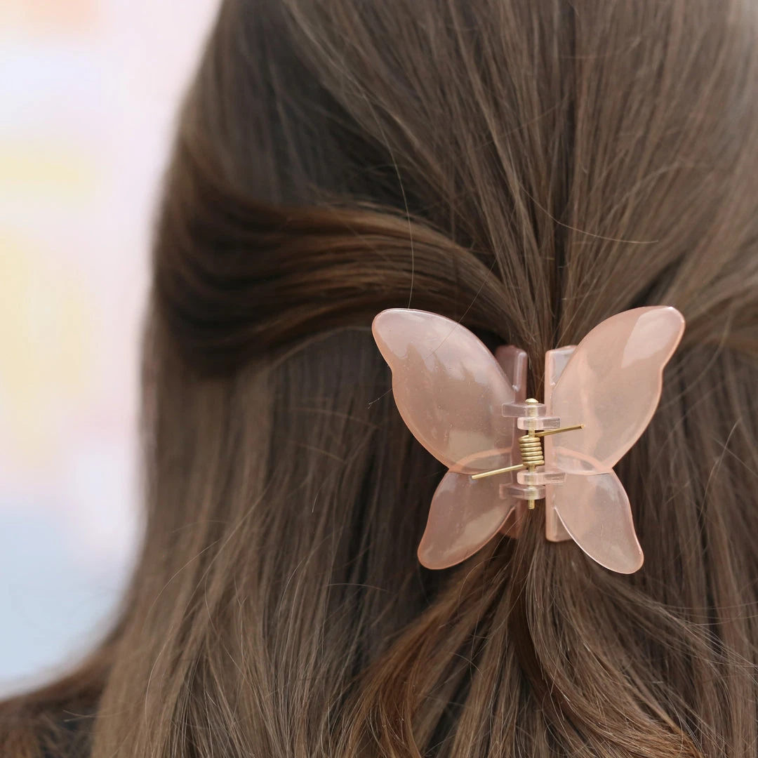 Patina Stores Accessories Pink Butterfly Hair Clip 1 Patina Stores Accessories Pink Butterfly Hair Clip