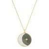 Patina Stores Mother Of Pearl Crescent Moon Necklace
