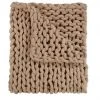 Patina Stores Home Goods Taupe Chenille Chunky Knit Throw