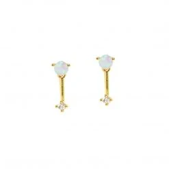 Patina Stores Opal And Crystal Post Earring Jewelry